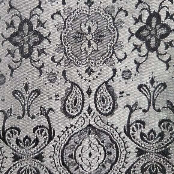 Vintage Ann Taylor NWT Silk Gray Jacquard Patterned Trousers Lined Mod Retro - Picture 6 of 9